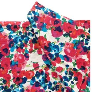 Kate Spade Floral Rosa Terrace Table Runner Linen Blend 15x72 Pink Green Blue